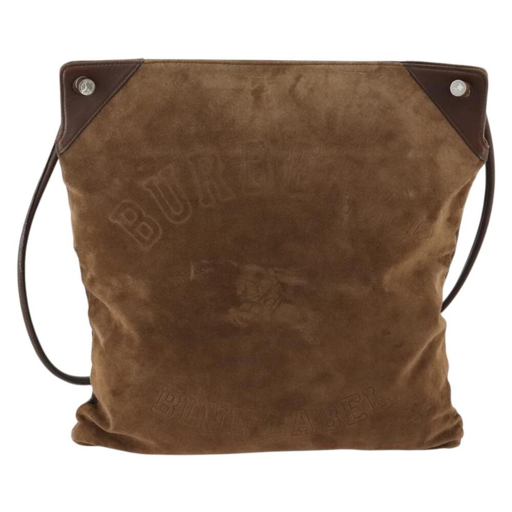 Burberry Suede Leather Shoulder Bag Brown